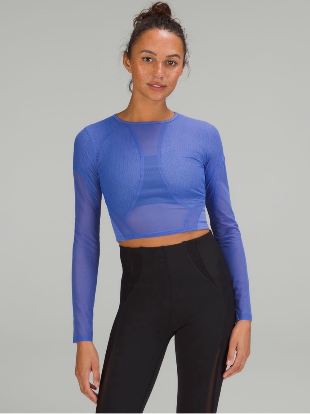 Lululemon Long Sleeve Mesh Panelled top